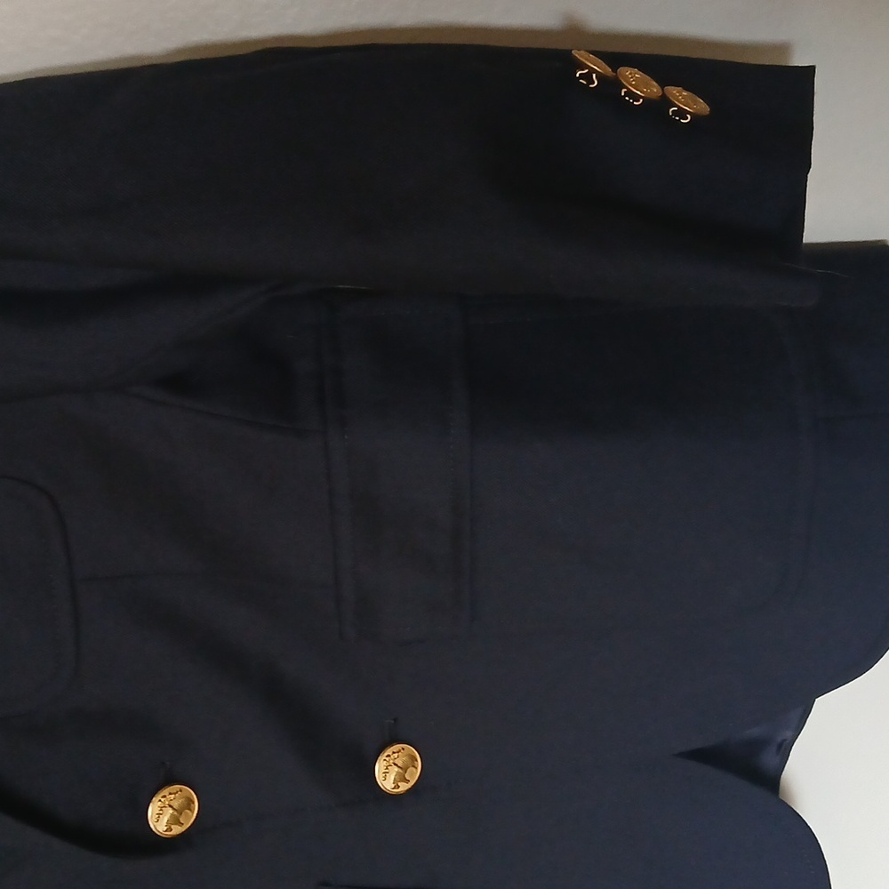 Ing Loro Piana Navy Blue Wool Boy's Blazer Size 10 - Picture 2 of 12